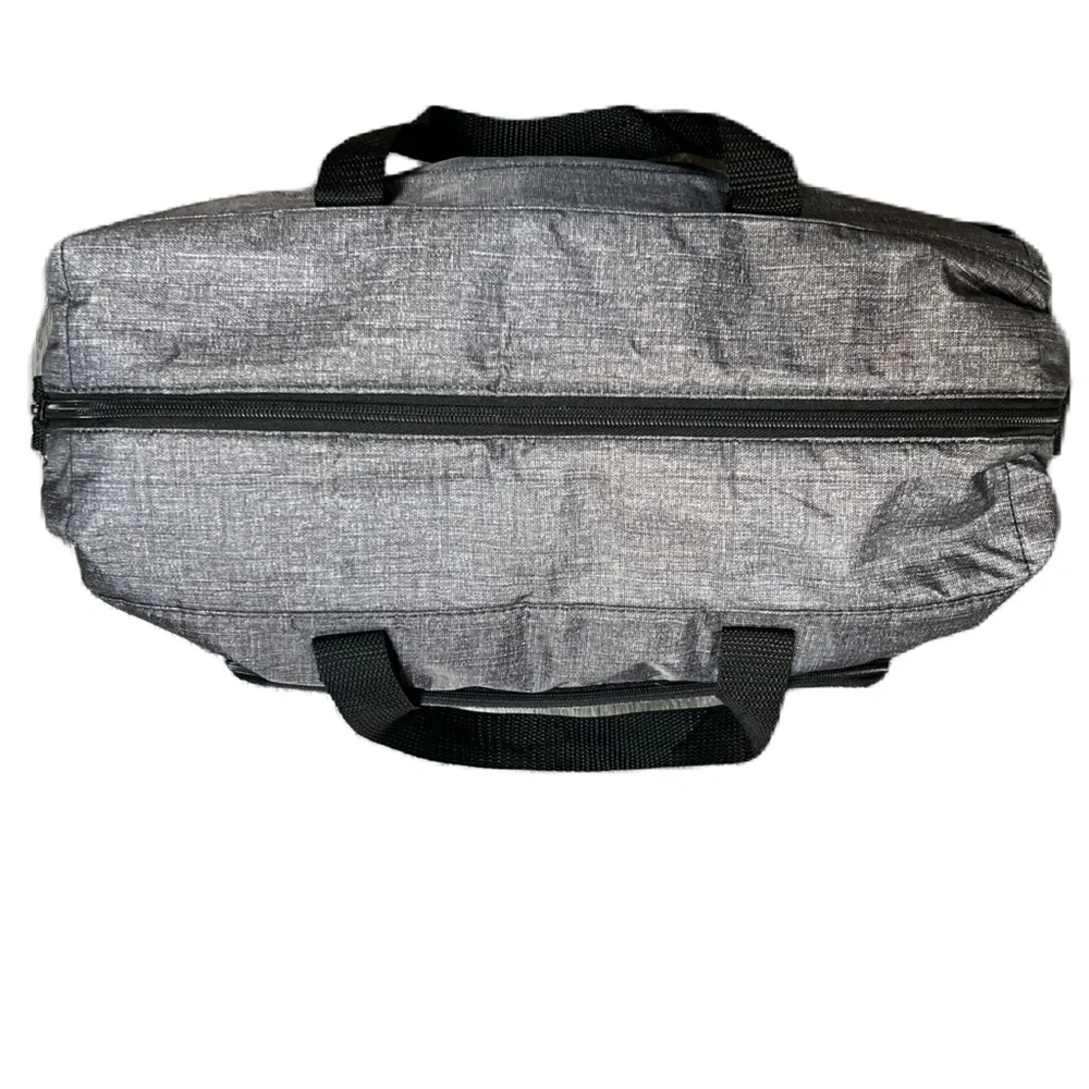 Thirty-One Gray Embroidered Letter “F” Large Soft plastic lined bag